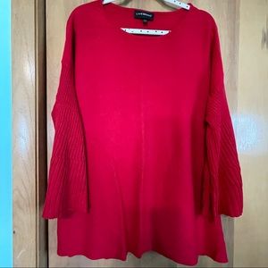 Lane Bryant Red Bell Sleeved Sweater